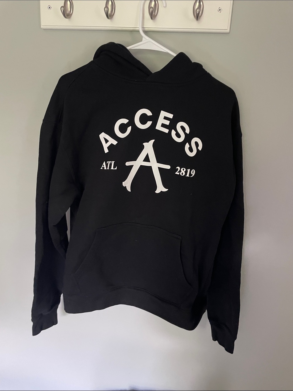 2819 Church ACCESS Black Graphic Hoodie with White Logo